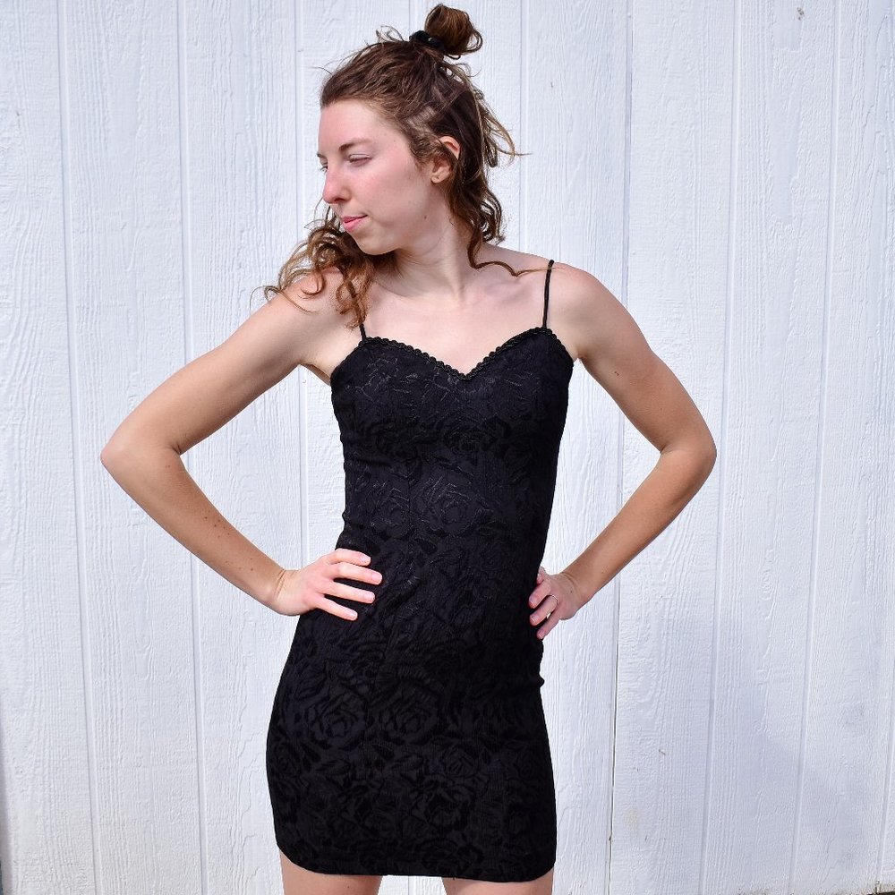 Vintage Black Evening Cocktail Dress
